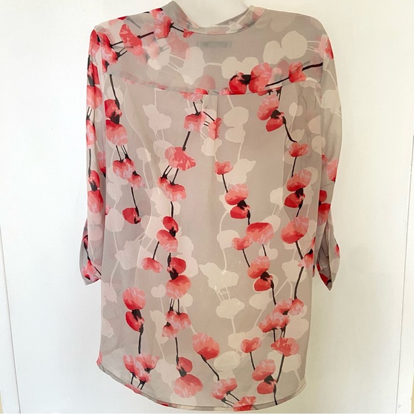 Donna Karan DKNYC Cherry Blossom Floral Blouse - Picture 5 of 5